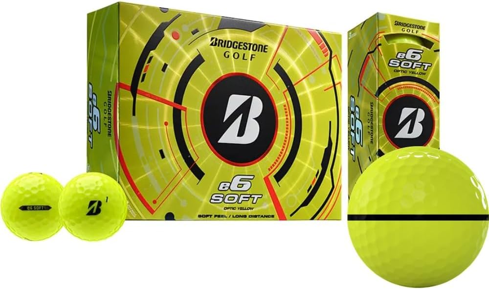 Bridgestone e6 Soft Yellow AlignXL Golf Balls - 2025 Model