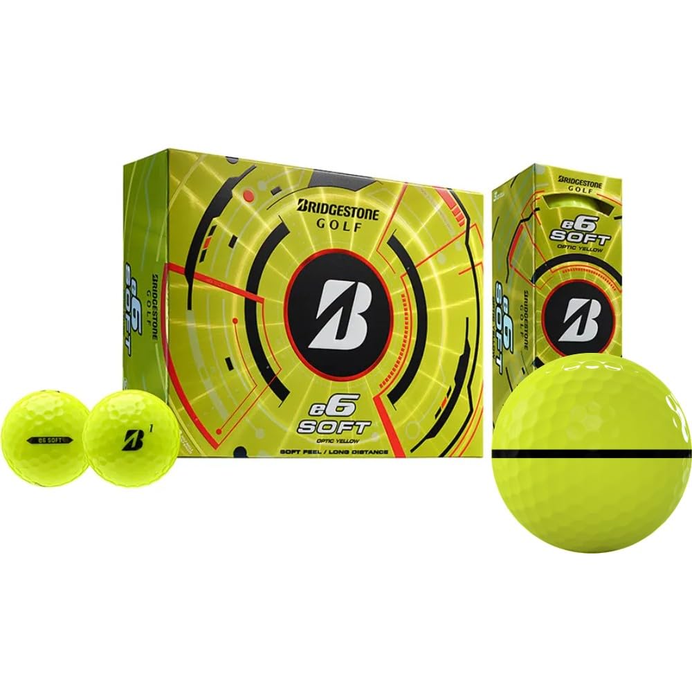 Bridgestone e6 Soft Yellow AlignXL Golf Balls - 2025 Model