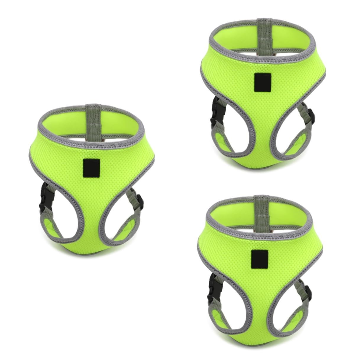 BESPORTBLE 3 Pezzi Regolabile E Confortevole Gilet Imbottito Con Cinturino Di Sicurezza Fluorescente Per Passeggiate Con Animali Domestici