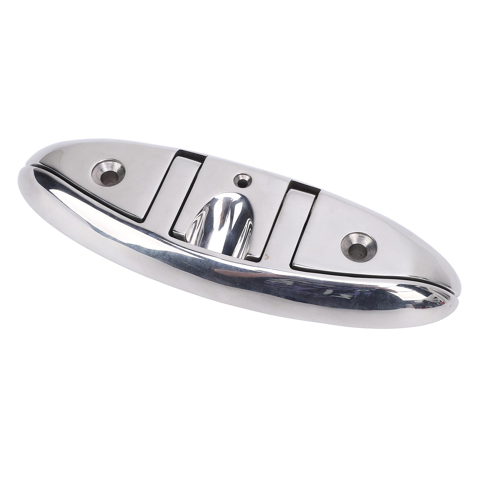 8in Boat Tie Down Cleat 316 Stainless Steel Highly Polished Rustproof Folding Dock Cleat for Marine Yacht RV
