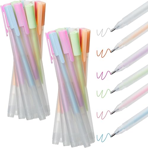 Fulmoon 24 bolígrafos de pegamento con recambios de pegamento para bolígrafo de secado rápido para suministros de manualidades de papel, papelería