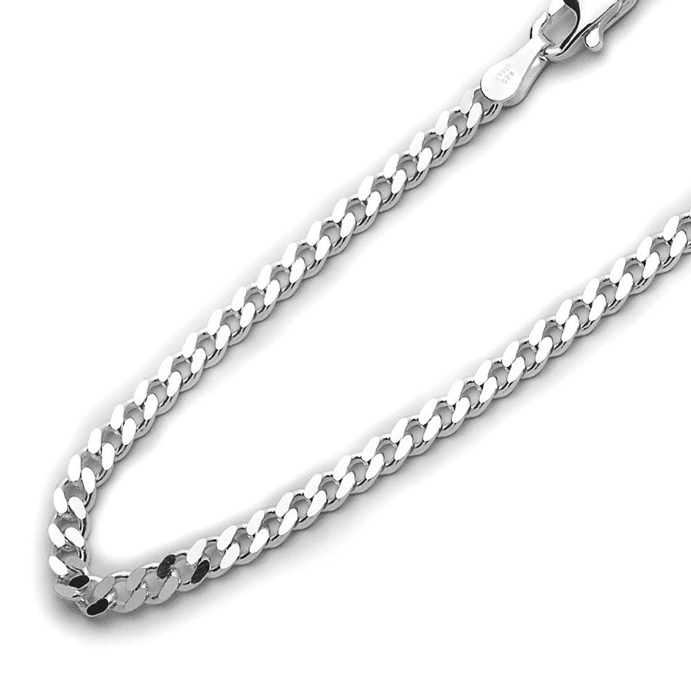 Doppio Accent 3 mm nickel free Italian Sterling Silver collana maglia a catena 080 gauge (disponibile, 45,7 cm ~ 76,2 cm) e Argento, colore: Silver, cod. CP610080Z180