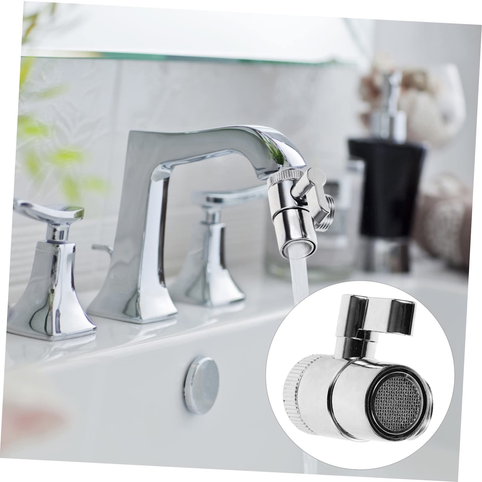Widespread Faucet Shunt Switch Control Valve Bath Faucets Tub Alloy Faucet Silver — view 9