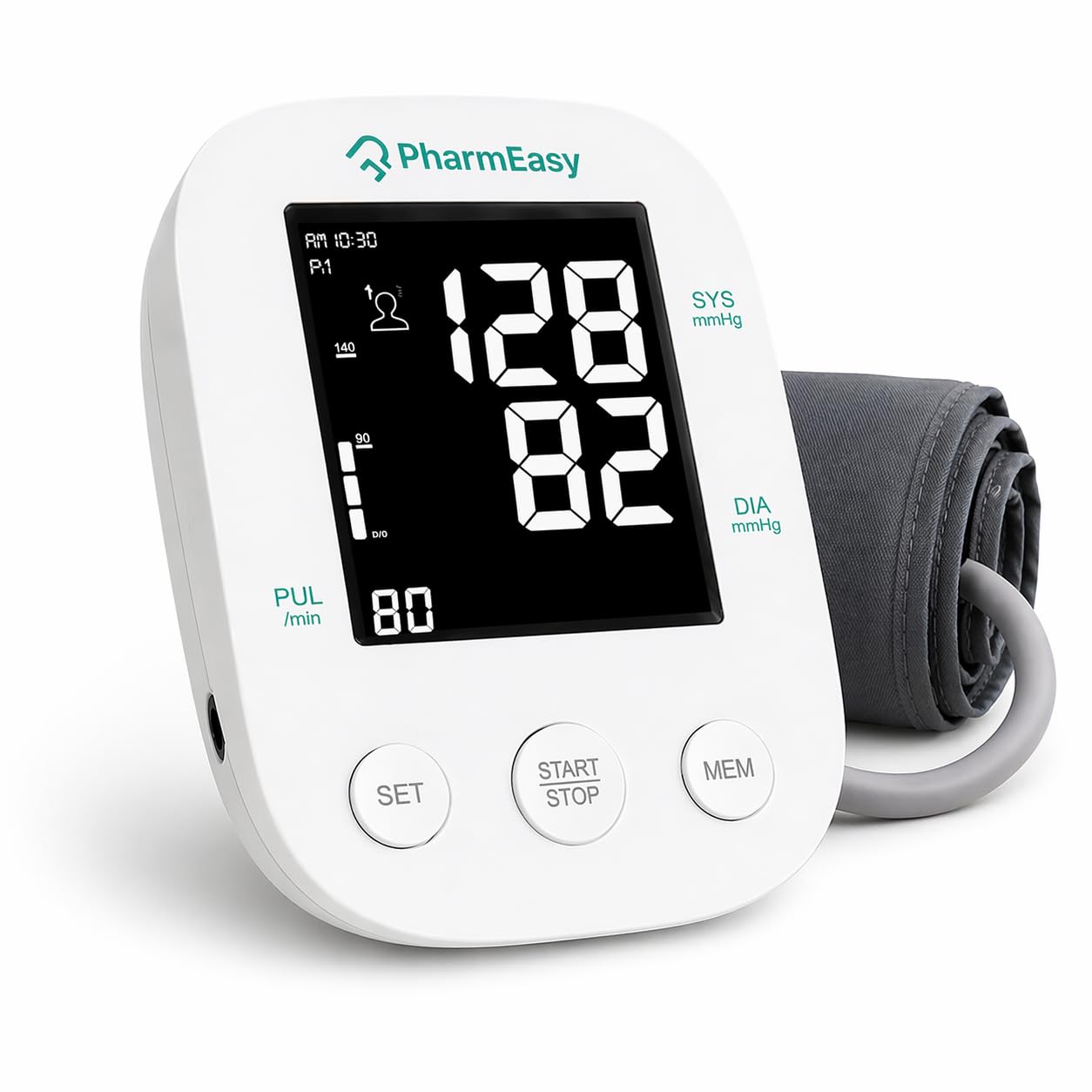 pharmeasy Digital BP Monitor - Blood Pressure Check Machine for Home & Clinic Use, Health Measuring Instrument With Adaptor, Automatic Manual Apparatus for Accurate BP Monitoring, Compact & Reliable-picture-0