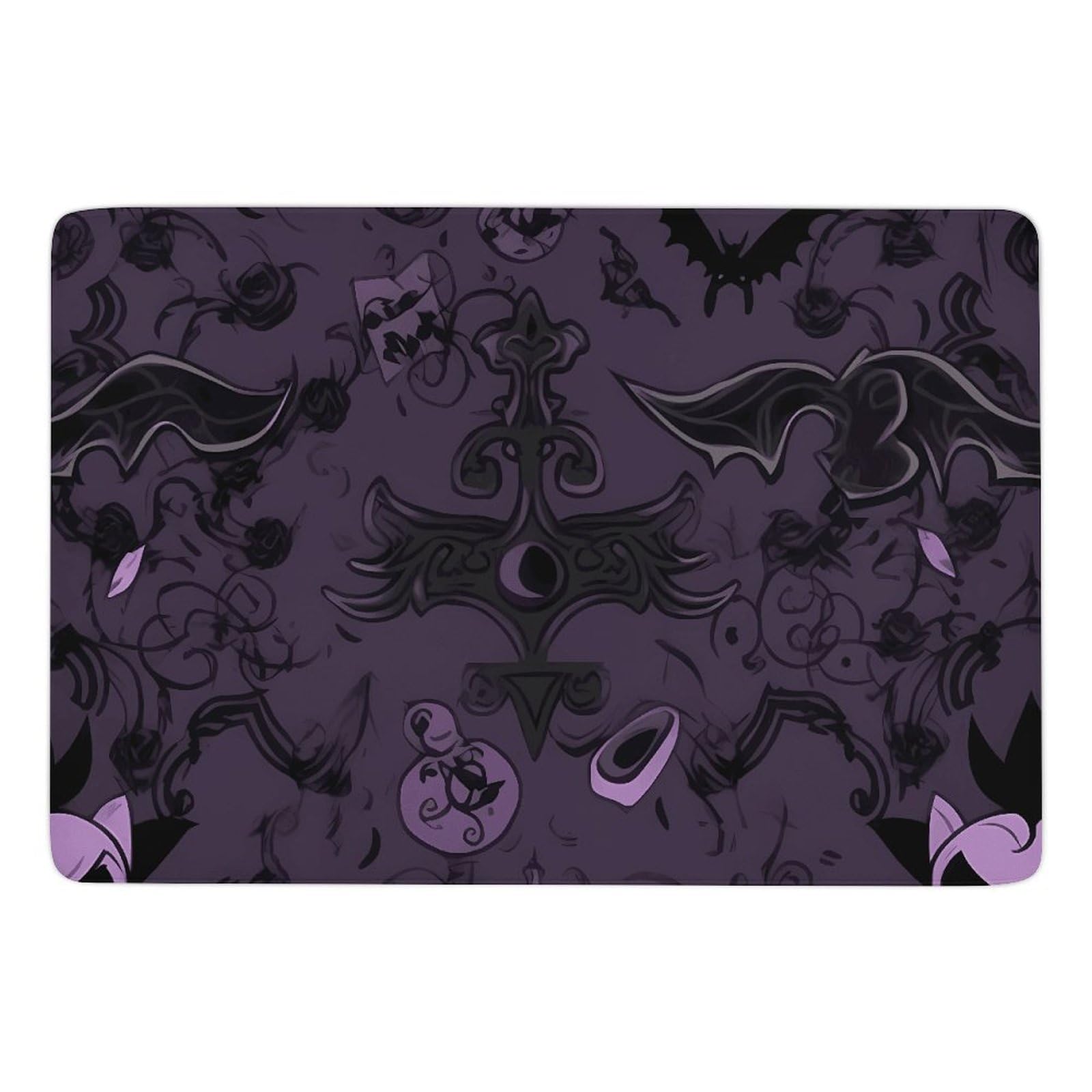 Tapis de sol en velours de corail violet et noir 150x100 cm