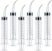 Vista 6 de Paquete de 6 jeringas de riego dental, jeringas de muelas del juicio con punta curva para dientes