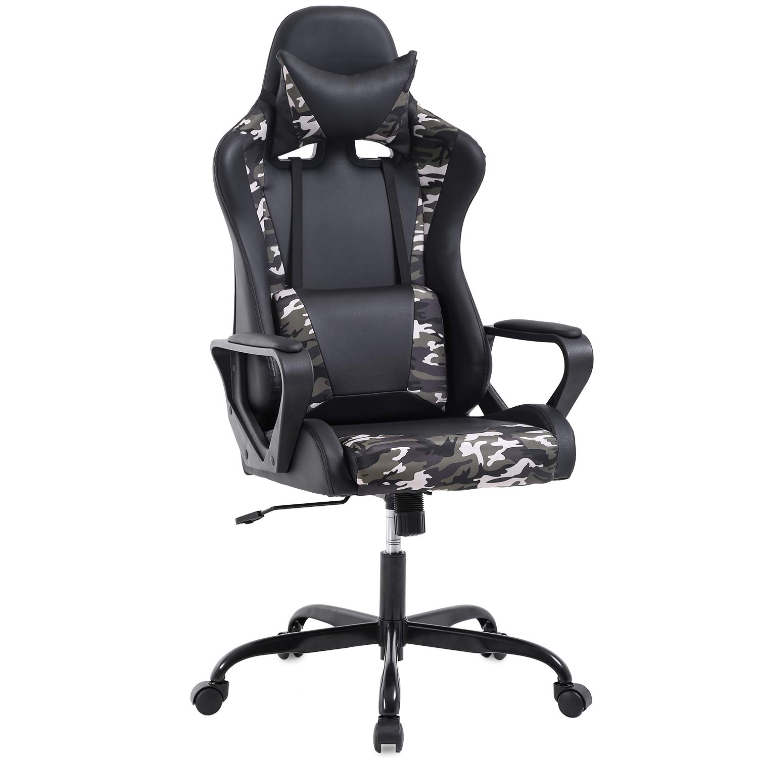 Photo 1 of ***DAMAGED -SELLING AS PARTS ONLY*** BestOffice PC Gaming Chair Office Chair Desk Chair with Lumbar Support Arms Headrest High Back PU Leather Racing Chair Rolling Swivel Executive Computer Chair for Women Adults Girls, Camo
