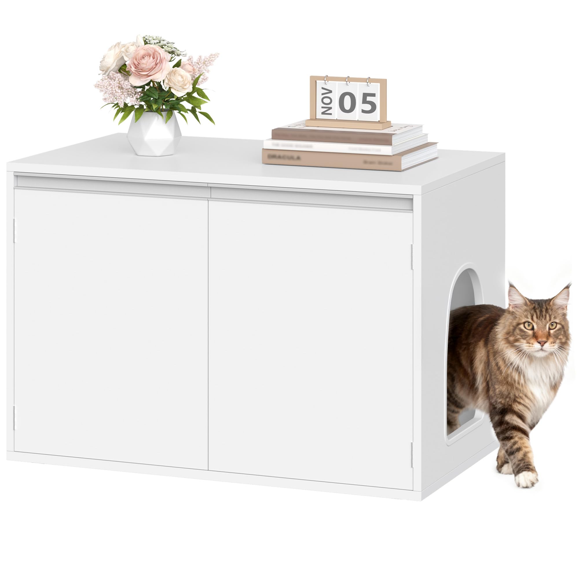 hzuaneri meuble litière chat