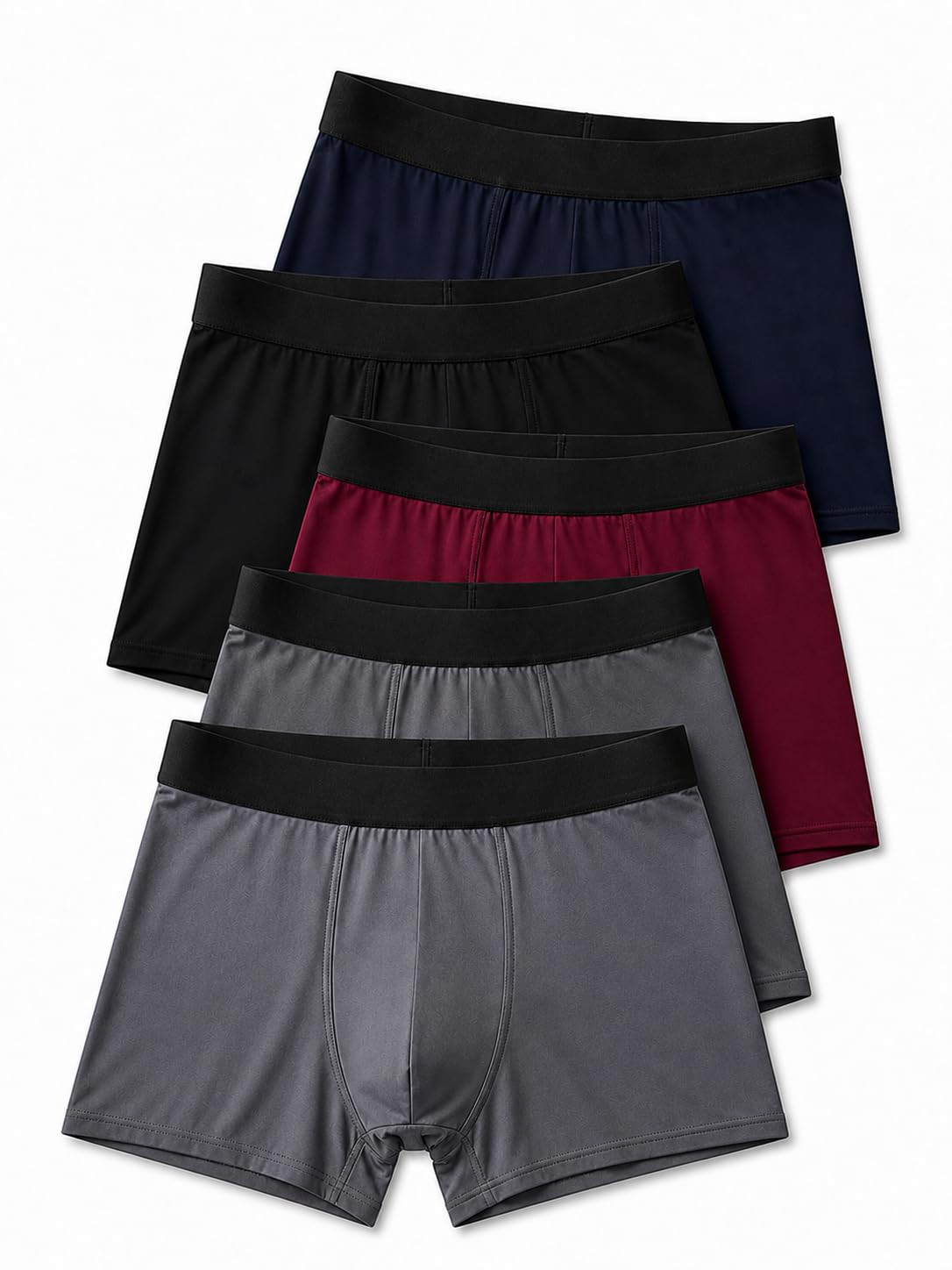 Men’s Boxer Briefs Pack of 5 | Soft Breathable Underwear for Men | Stretch Comfort Trunks | Moisture Wicking Underpants | Multi Colour Mens Briefs Multipack-image-29