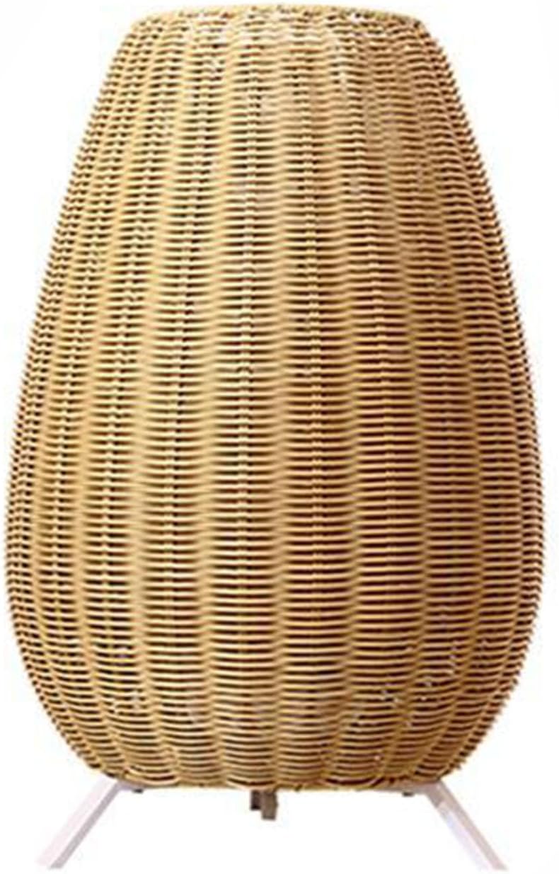 Waterproof an Tripod Floor Lamp - Stylish Farmhouse Decorative Light for Outdoor & Indoor Use, Perfect for Porch, Garden, Patio, with Energy-Efficient LED Bulb (Wood 15.7)