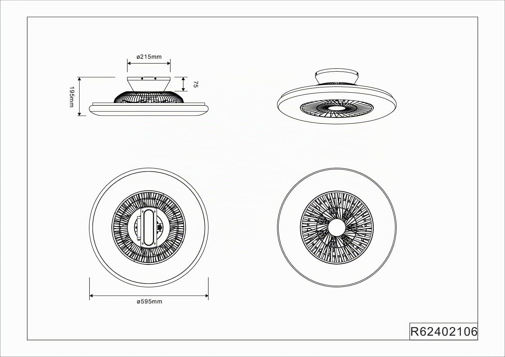 Reality, Ventilatore, Visby incl. 1xLED