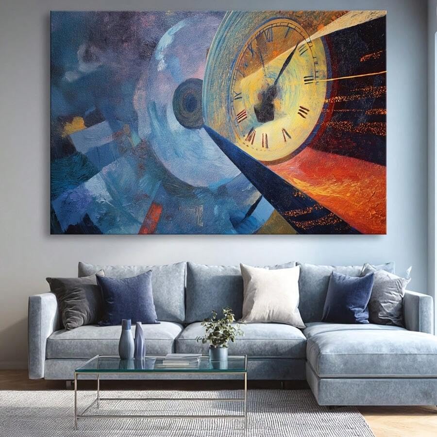 Impression arbre rouge lune et ocean pour une decoration murale poetique pleine de mystere