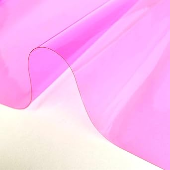 Amazon カラー ビニール シート 生地 無地 蛍光 透明 Mf 1000 約60cm 約50cmカット 約0 3mm厚 B ピンク 布 生地 通販
