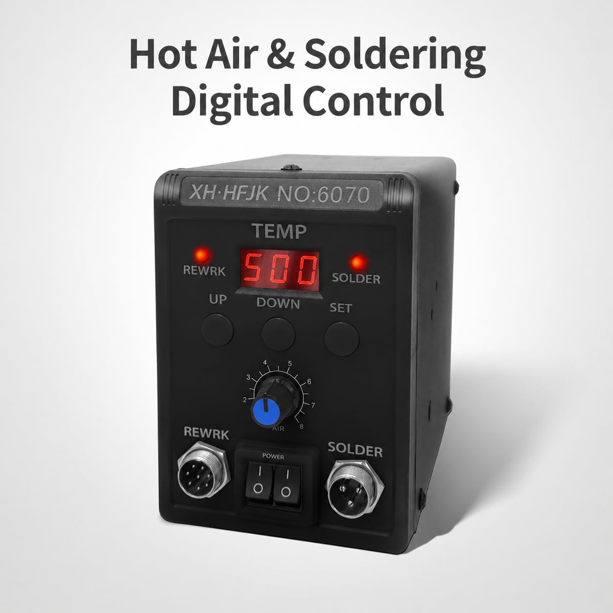 60W Digital Soldering Station, 60s Fast Heating Iron with 1° Accuracy, °C/°F Switch, LCD Display, Metal Housing, and Full Tool Kit for PCB Repair & DIY