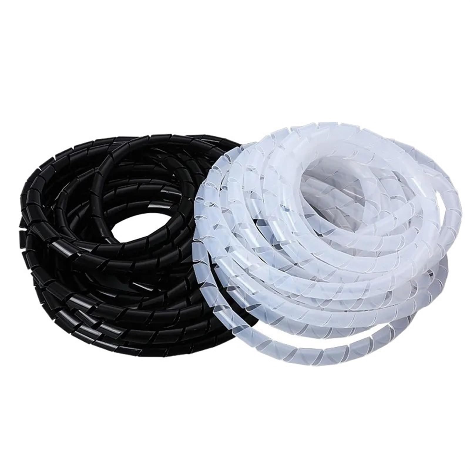 Manicotto per cavo a spirale, 3 metri, guaina protettiva per tubo di avvolgimento da 3 mm, 4 mm, 5 mm, 6 mm, 8 mm, 10 mm, nero (ID6 mm, nero, 3 metri)