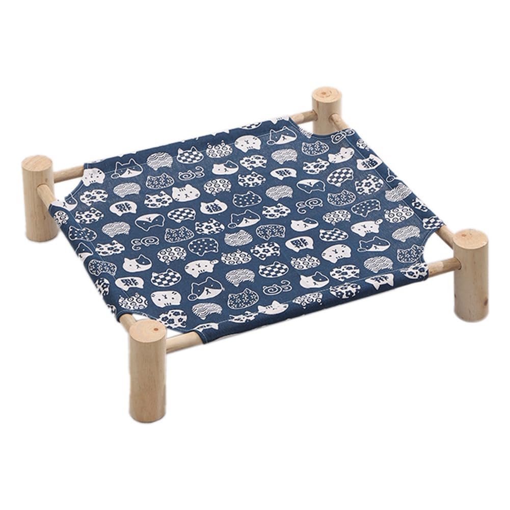 Osmond Amaca per cani e gatti in legno amaca per gatti letto di raffreddamento rialzato staccabile portatile per interni ed esterni Letto per animali domestici adatto G
