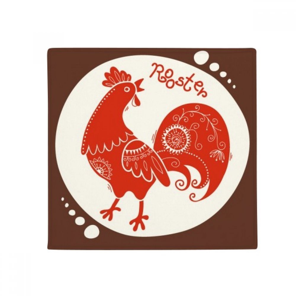 Tapis de cuisine Coq multicolore antidérapant pour porte et entrée