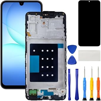 for Samsung Galaxy A17 5G Screen Replacement with Frame Kit SM-A176U A176B A176W LCD Touch Display Digitizer Assembly with Tools