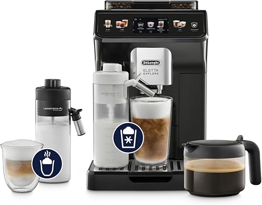 DE BESTE DE'LONGHI ELETTA EXPLORE ECAM452.67.G VOLAUTOMATISCHE ESPRESSOMACHINE MET COLD BREW EN LATTECREMA MELKRESERVOIR