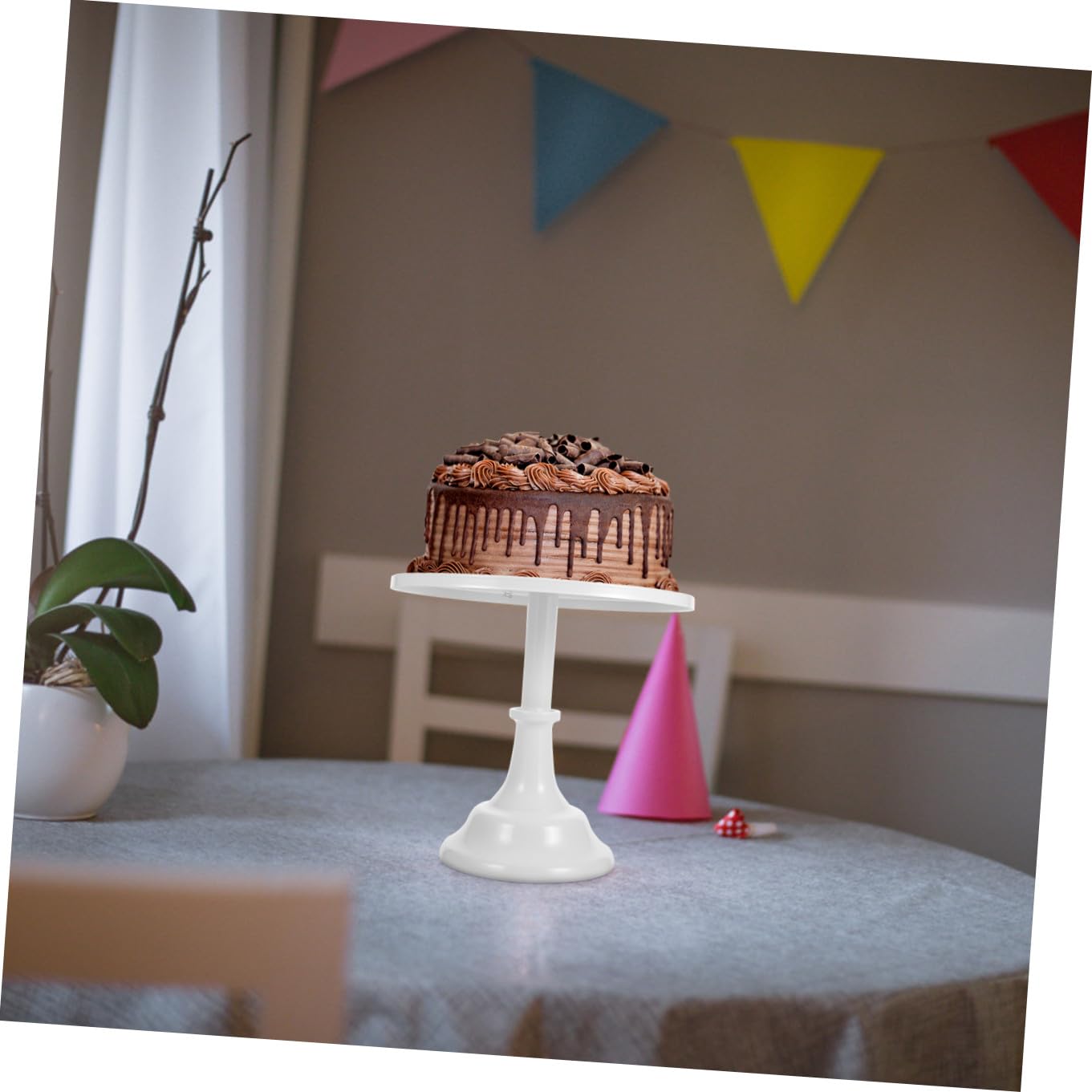 Runder Tortenständer aus Eisen, Weiß, für Hochzeit und Geburtstag | Große Kapazität, Elegante Form, als Kuchenpräsentationshalter für Party Einsatz