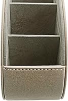 Vista 8 de Organizador de control remoto de piel con 5 compartimentos espaciosos