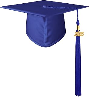 Matte Graduation Cap with 2025 Tassel for Adults High School and Bachelor Master 12 Colors