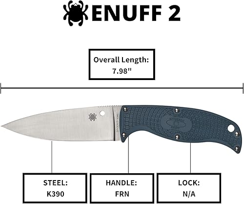 Miniatura 5 de Spyderco FB31PBL2K390 Enuff 2 Azul K390 Hoja Reveal 12