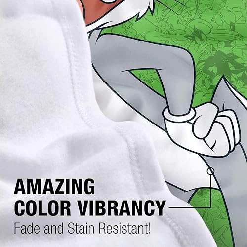 Vista 2 de LOGOVISION Looney Tunes - Manta de forro polar, 36 x 58 pulgadas, diseño de Bugs Bunny