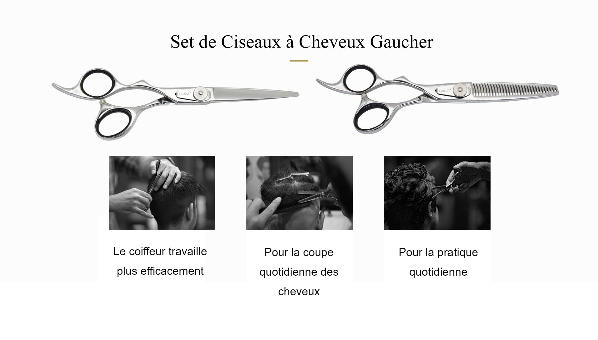 Linkshändiges Friseurscheren Set 6 Zoll - Friseurscheren und Haarschneideschere Desepaissire
