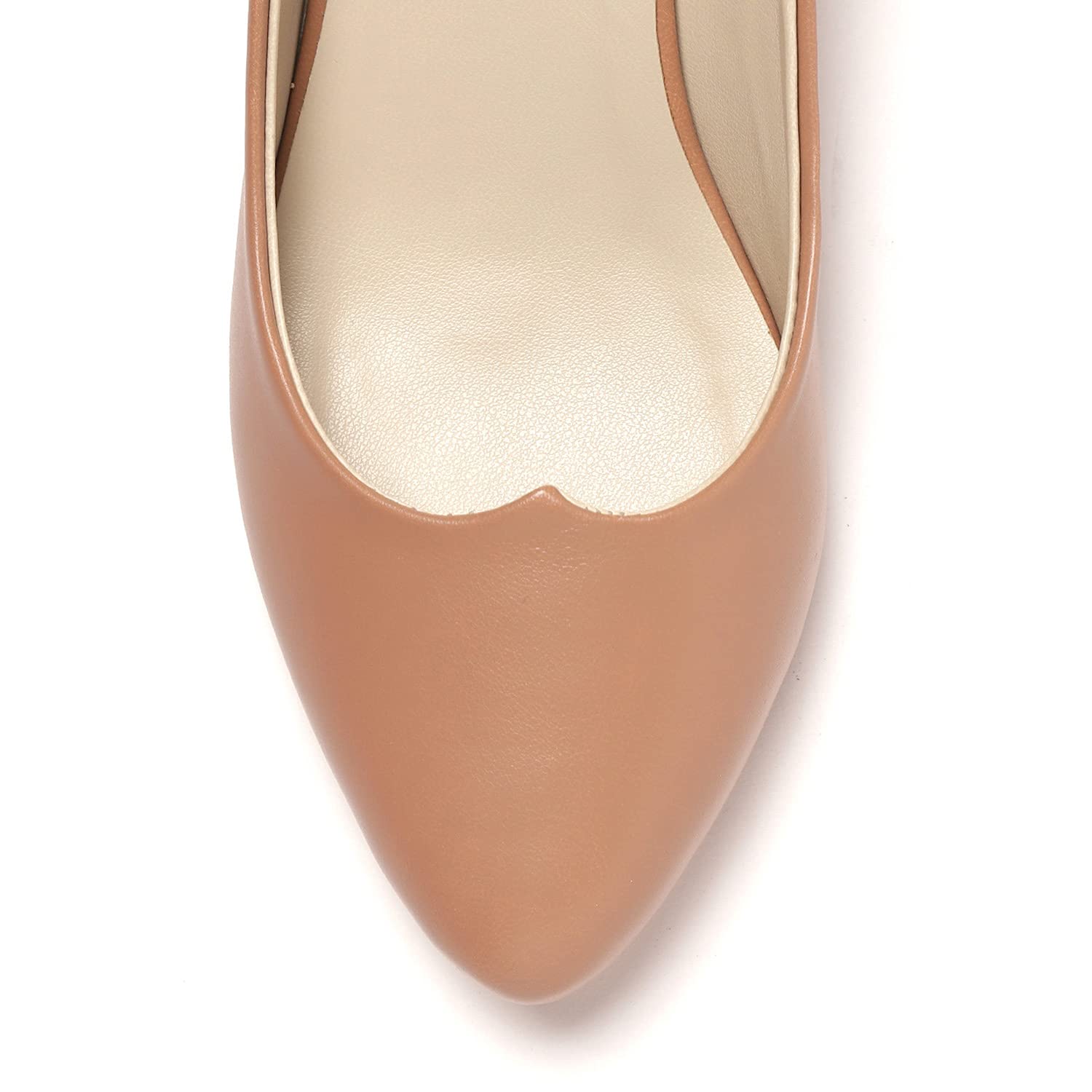 Marc Loire Women's Beige Formal Block Heel Pump Shoes for Office, 7 UK 4