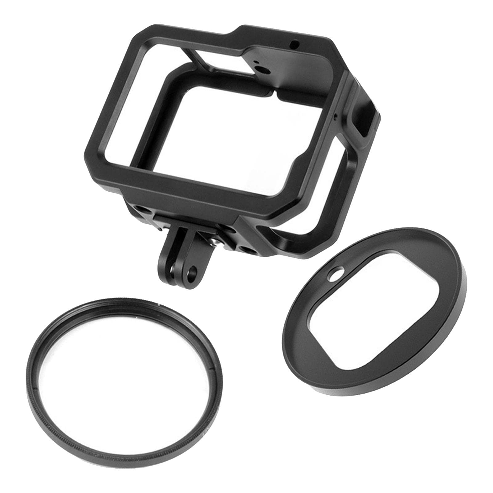 Camera Cage with Adapter Ring Uv Lens Double Cold Shoe for Go Pro Hero9 10|Cameras & Photo|Camera & Photo Accessories|Other Camera & Photo Accs-image-28