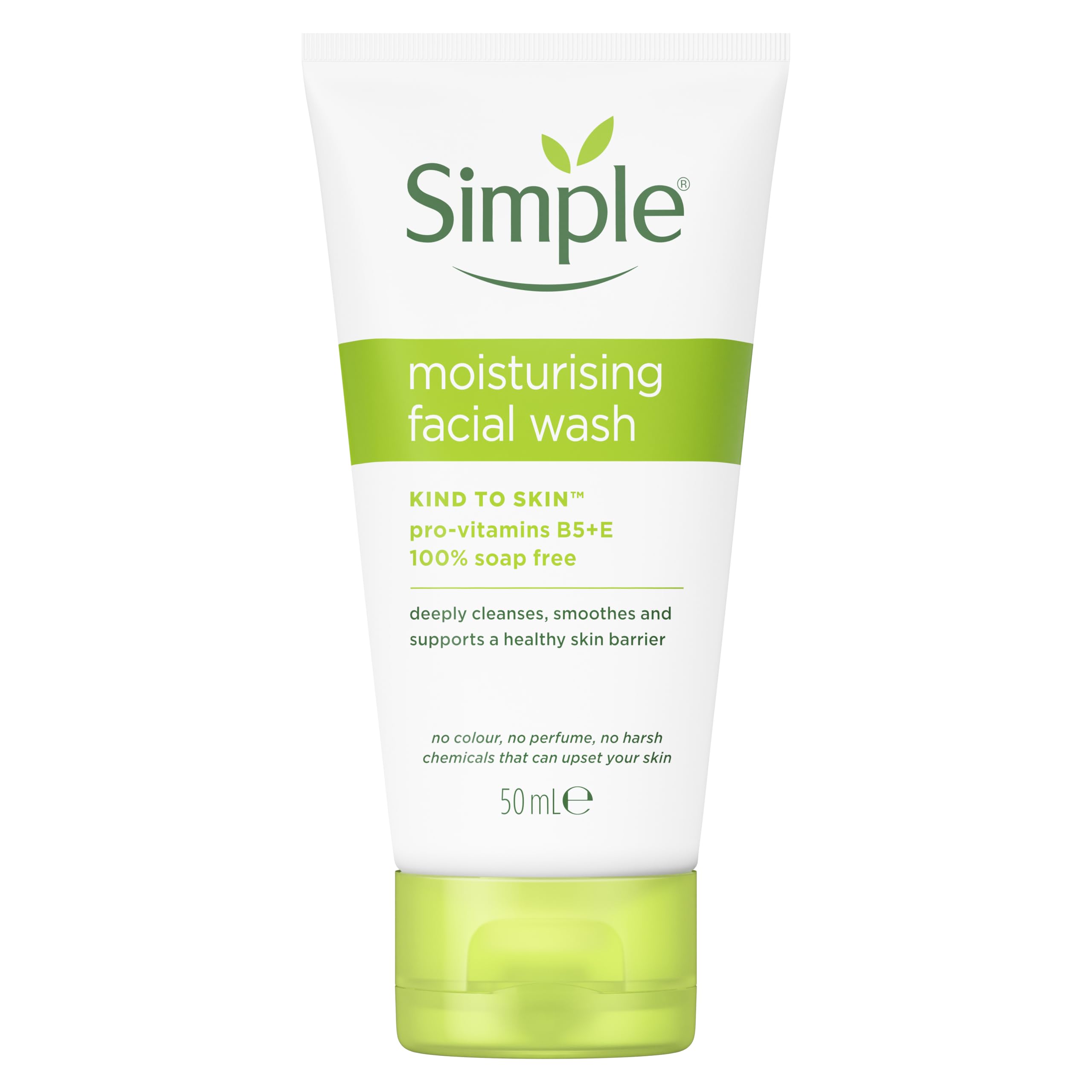6 x SIMPLE Kind to Skin Moisturising Facial Wash (50ml) x 6 Pack