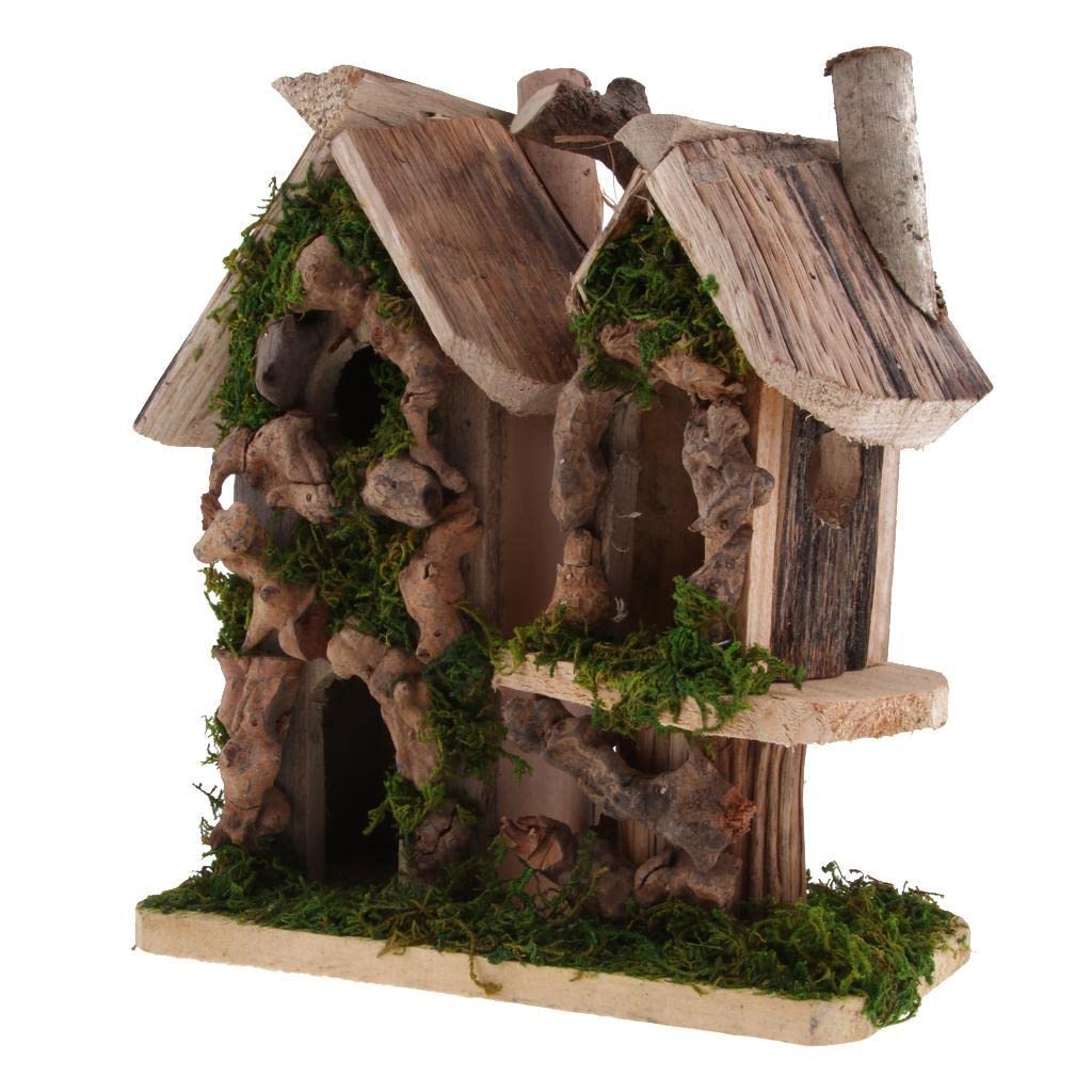Casetta per uccelli in legno di cedro per decorazione da giardino, ecologica e accogliente luogo di riposo per uccelli e piccoli animali