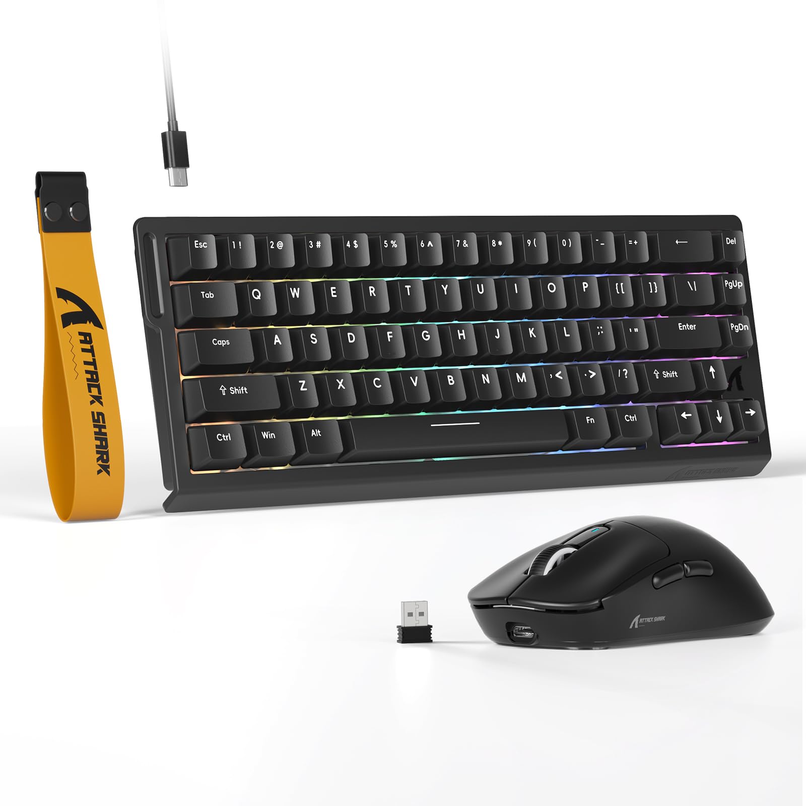 ATTACK SHARK X68 HE キーボード 本体 Amazon.com: ATTACK SHARK X68 HE 8KHZ Rapid Trigger Keyboard