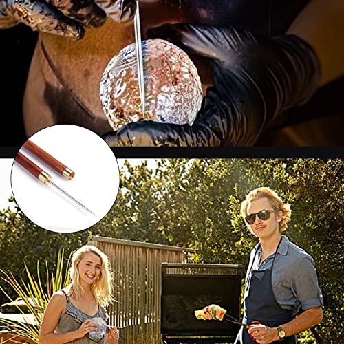 2 Pack Stainless Steel Ice Picks With Safety Cover, 9-Inch Pick Tool For Breaking Ice, Non-Slip Wooden Handle For Easy To Grip, For Kitchen, Bars, Bartender, Picnics, Camping, & Restaurant #TOP5