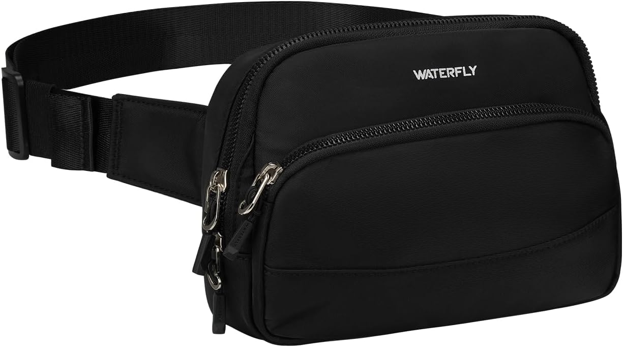 WATERFLY Waist Packs Fanny Pack: Small Fashion Belt Bag Casual Waist Bag for Women Men Hip Pack for Walking Hiking Everywhere