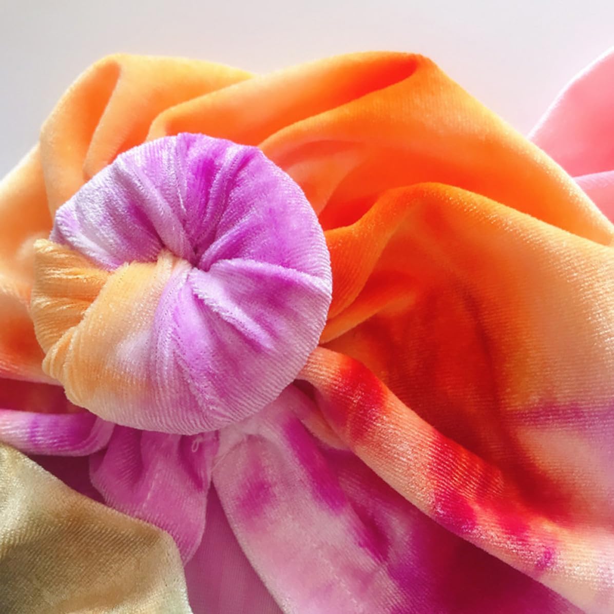 Gatuida 4pcs Cotton Hats Tie-dye Sleeve Caps Comfortable and Decorative Headwear for Casual Wear and Cycling Random Color