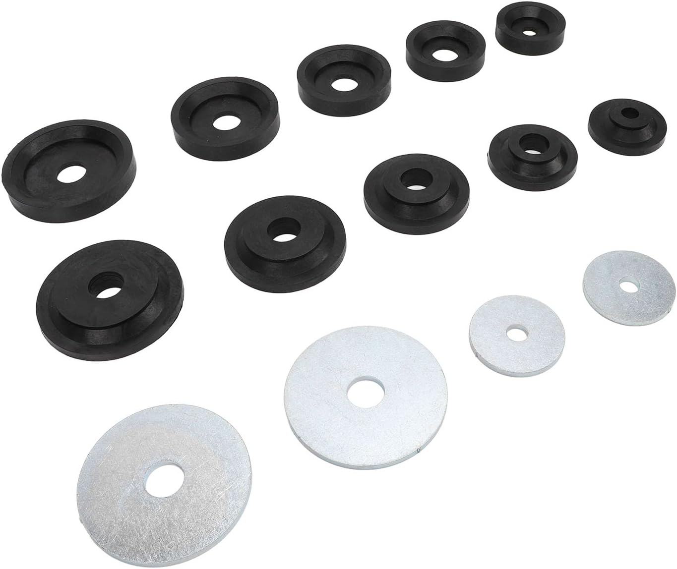 Sheet Metal Dimple Die Set Carbon Steel Flared Hole Dimple Dies Backing Discs Set for Harbor Hydraulic Punch Driver