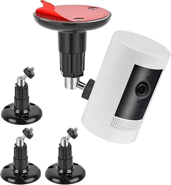 3 Packs Adhesive Ring Camera Mount Stick Up Mount Holder - Compatible with Outdoor Security Camera, 360 Degree Adjustable Security Mounting Bracket