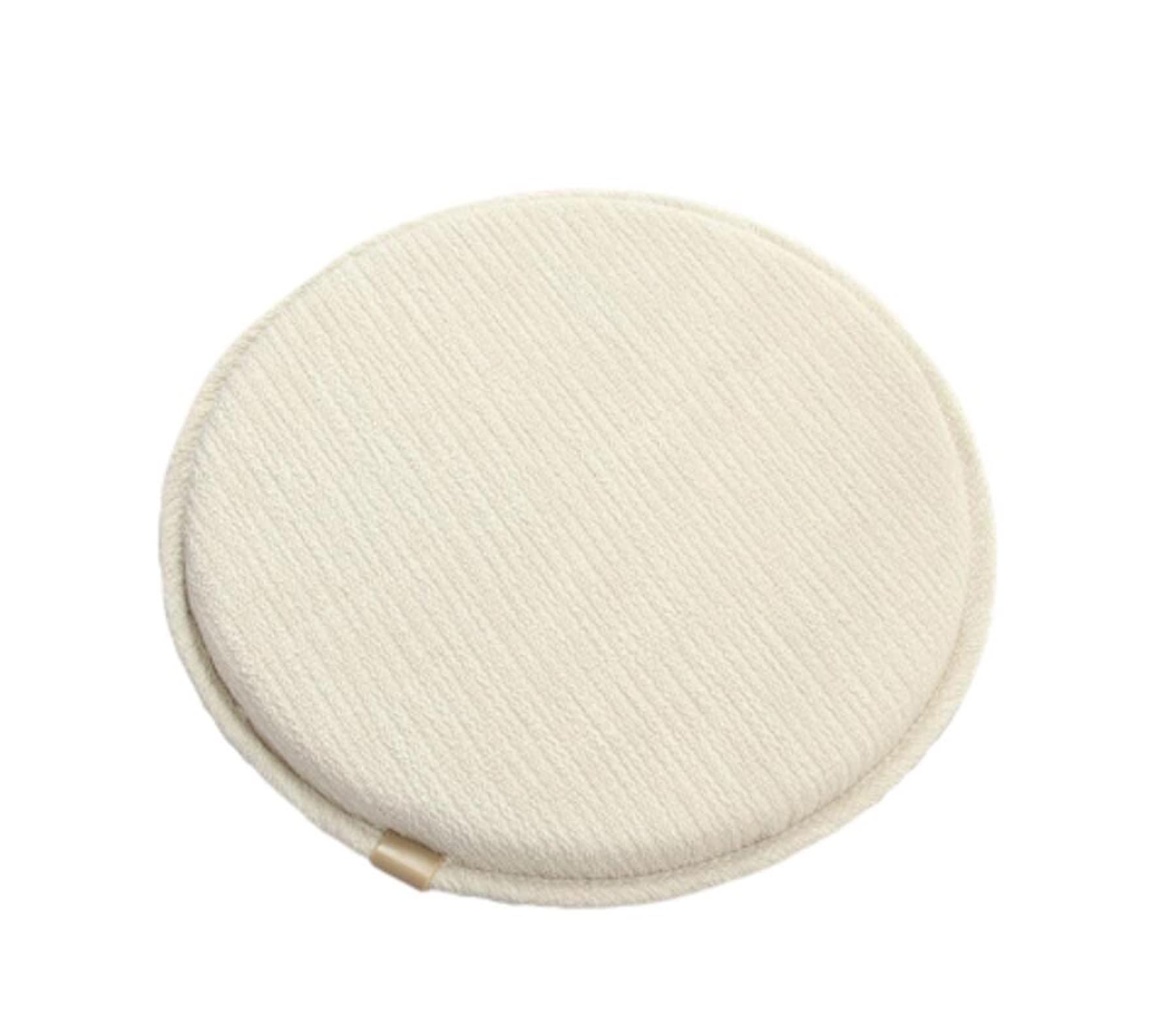 JEIMALEN Round Seat Cushion with Ties Breathable Bar Stool Cushion Cover Tatami Pillow Kitchen, Home, Office Chair Cushion Cover (16 inch, White)
