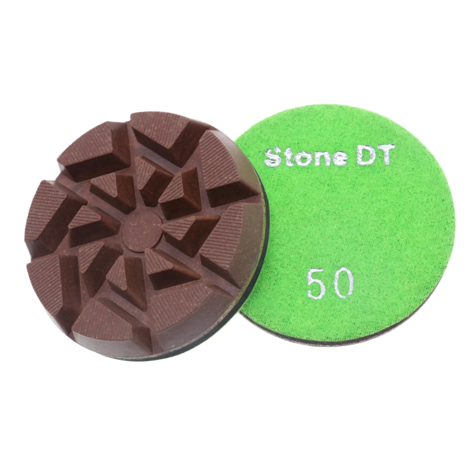 Diamond Polishing Pucks for Floor Grinding Machine, 3 Inch Resin Bond Discs for Concrete, Terrazzo, Marble, Granite, 50#, 9PCS