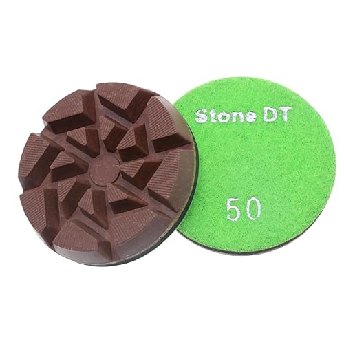 Miniatura 2 de Discos de pulido de diamante para rectificadora de pisos, discos de enlace de resina de 3 pulgadas para hormigón, terrazo, mármol, granito, 50 #, 9