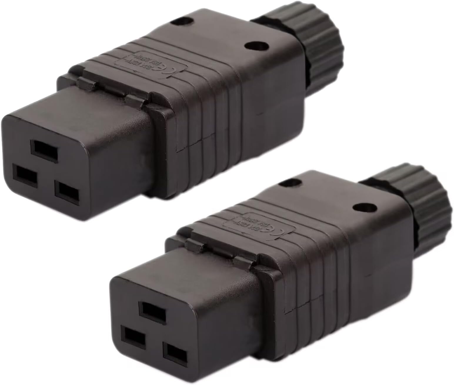 (2 Pack) IEC C19 Plug Electrical Adapter, Toptekits IEC 320 C19 End Female DIY Rewirable Power Plug Power Converter, 250VAC 16A,DIY C19 IEC Power Connector