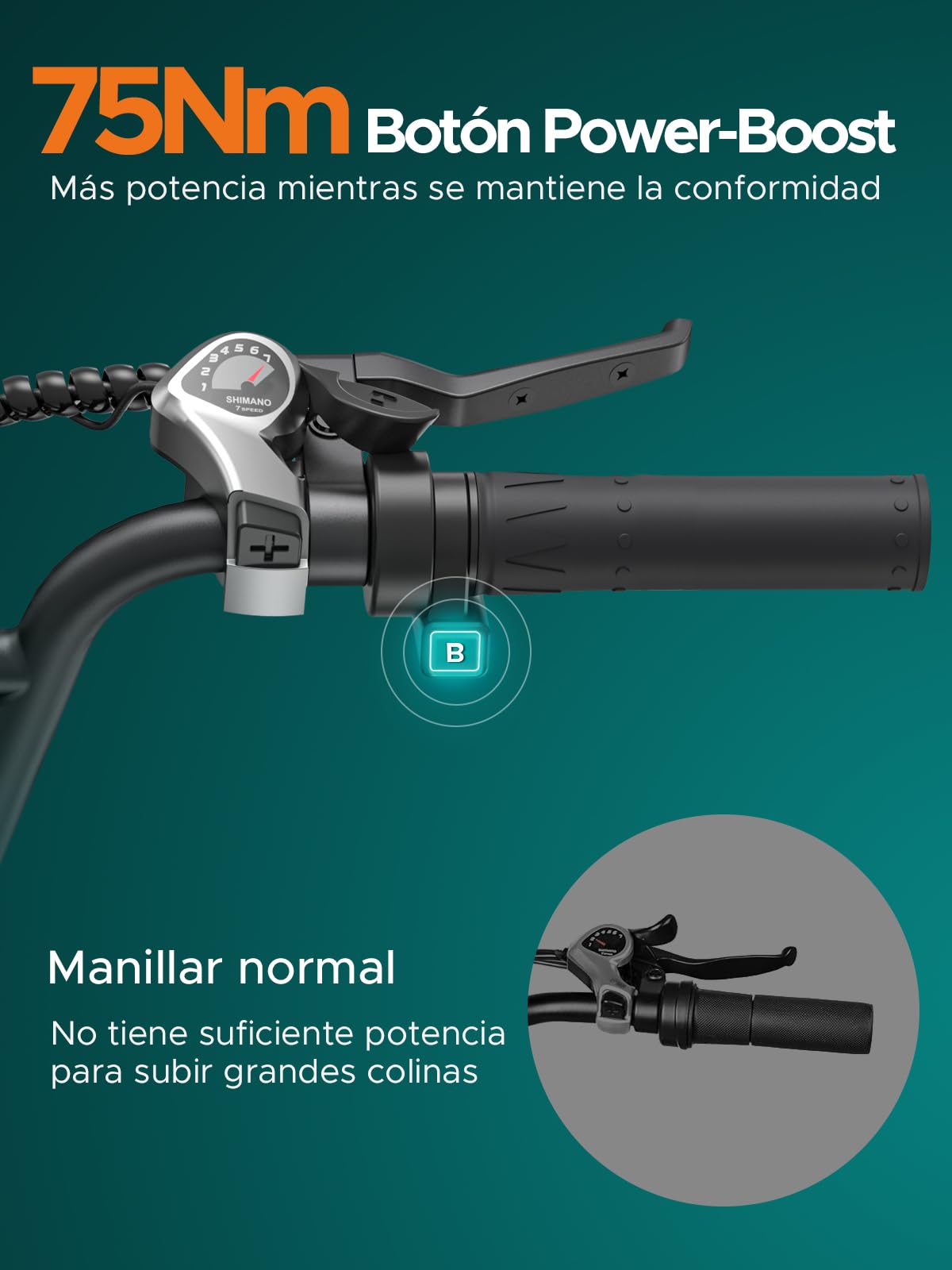 ENGWE L20 Boost Bicicleta Eléctrica para Adultos, 48V 13 Ah Extraíble Batería, Autonomía de hasta 120 km, Neumáticos Anchos de 20 x 4.0, 7 Velocidades