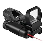 Beileshi Reflex Sight,Adjustable 4 Reticle Styles 5 Brightness Settings Red Green Dot Sight with 20mm Rail Mount