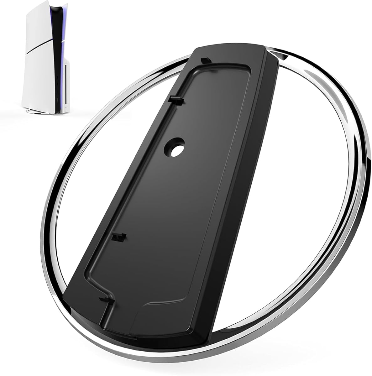 Juseisin Vertical Stand for PS5, Compatible with PlayStation PS5 Slim/Pro Disc & Digital Editions, Secure Console Base with Enhanced Cooling Vents and Anti-Slip Pads, Stable Gaming Accessory : Video Games