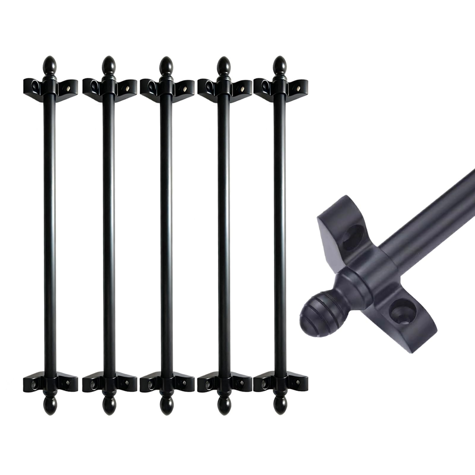 Barre de Fixation pour Tapis d'escalier en Finition Noire Premium Résistant