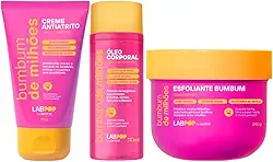Kit Bumbum De Milhoes Creme Antiatrito E Foliculite + Esfoliante Corporal + Oleo Termo Labotrat