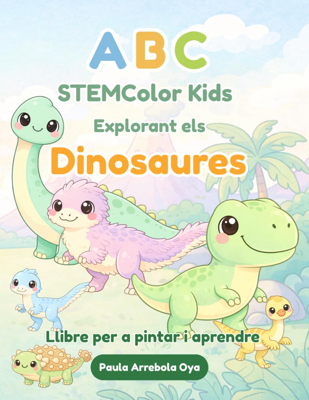 ABC STEMColor Kids Explorant els Dinosaures Llibre per a pintar i aprendre