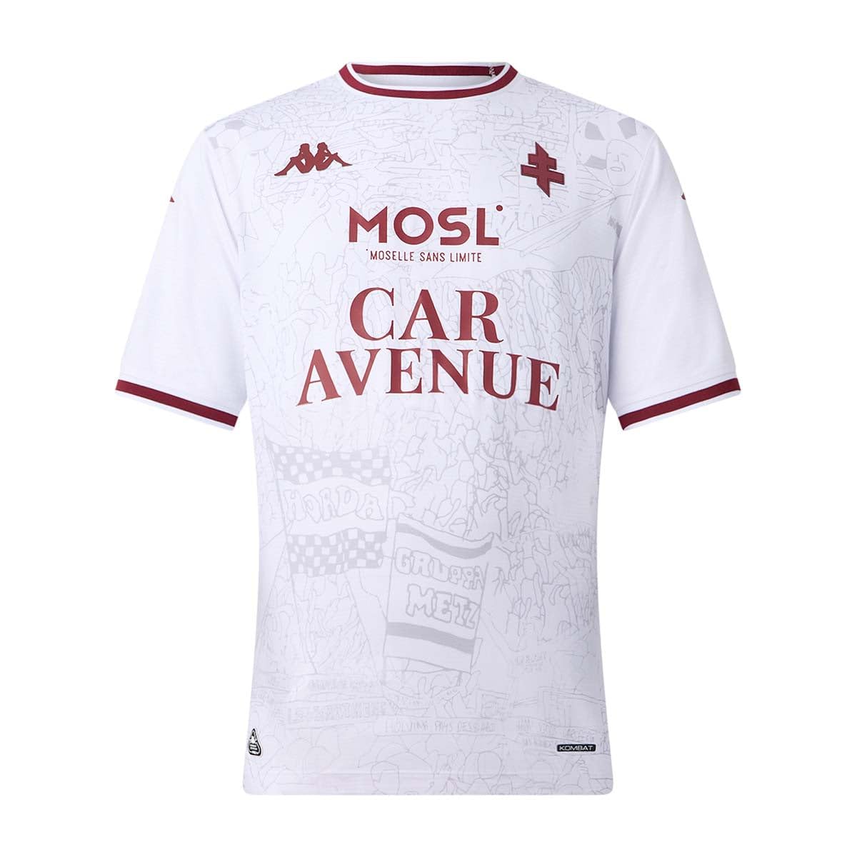 Kappa Kombat Pro 2026 Away FC Metz Act Jersey | Style Sportif | Disponible en Plusieurs Tailles/Couleurs | Blanc M